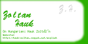 zoltan hauk business card